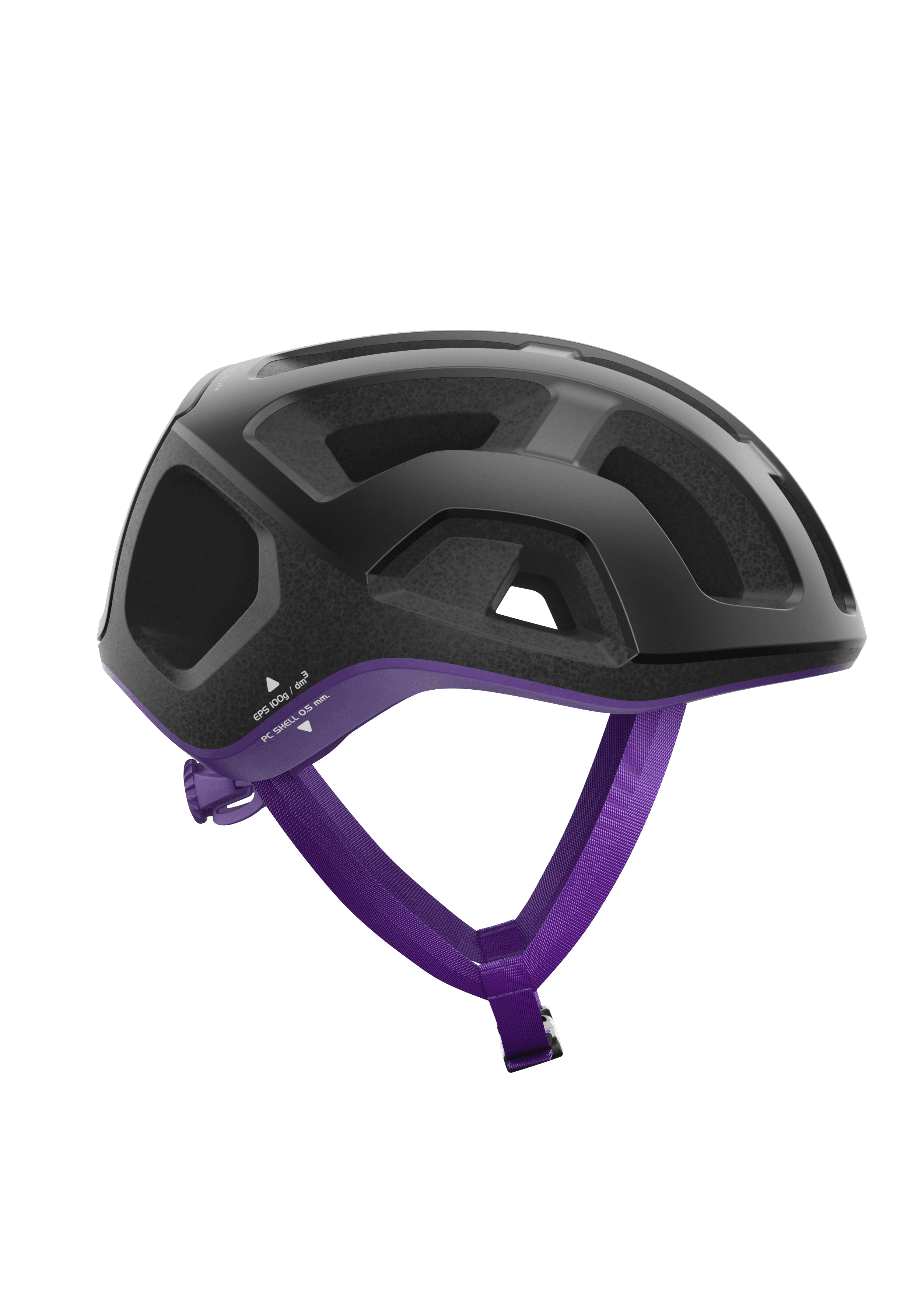 Ventral Lite Cycling Helmet in Uranium Black/Sapphire Purple Matt