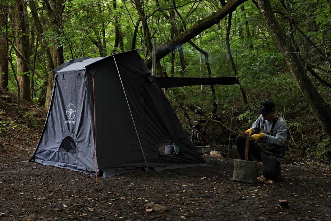 薪ストーブも出来る台形型ソロテントOwl（オウル）オールシーズン対応