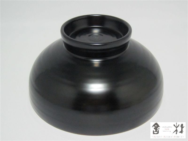 赤木明登作 奥羽汁椀 中 黒 124×68mm 400cc