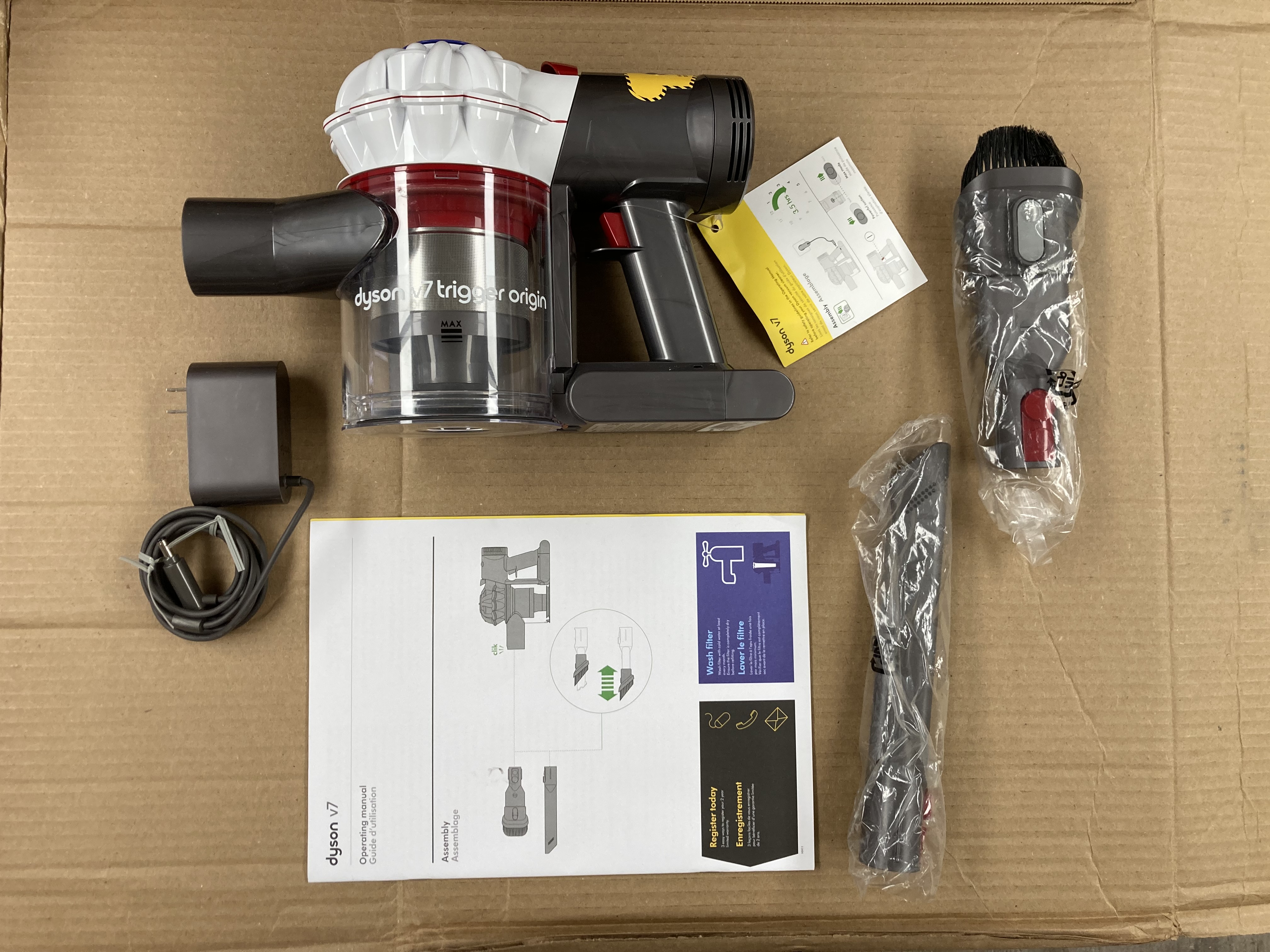 Dyson V7 Trigger Origin Handheld Vacuum Cleaner - White / Iron