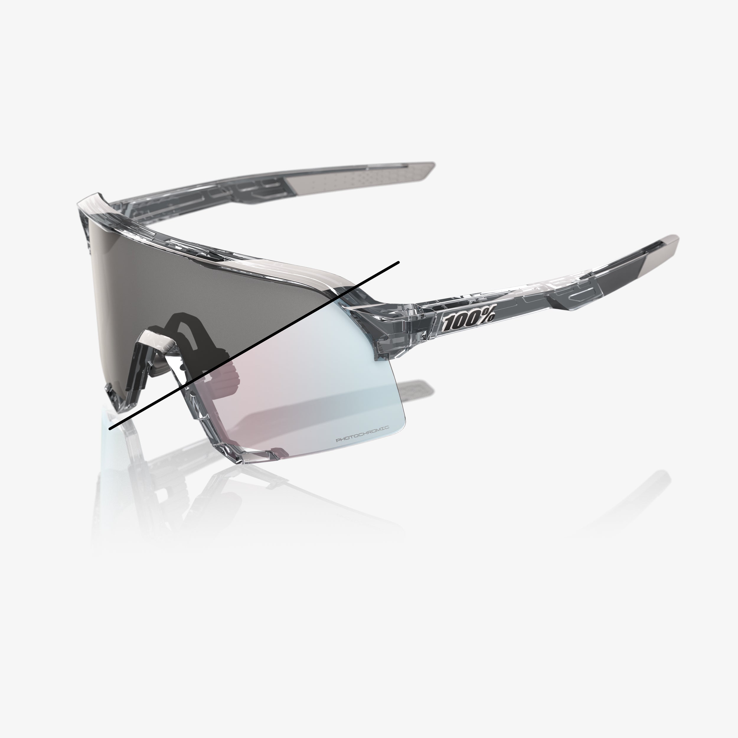 S3 - Polished Translucent Grey - Rose Gold Mirror Photochromic