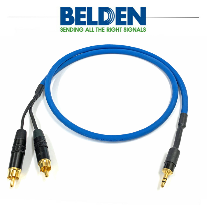 ミニステレオプラグ用ケーブル ベルデン BELDEN 8412（青）