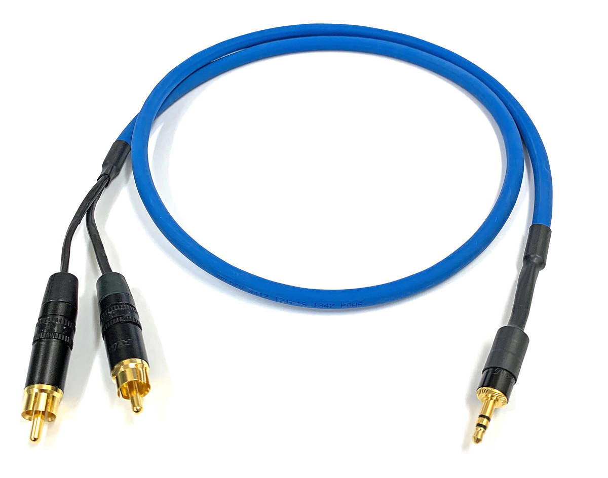 ミニステレオプラグ用ケーブル ベルデン BELDEN 8412（青）