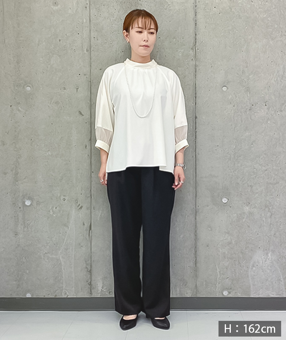 ハイネックブラウス＋ワイドパンツセットアップ(ドレス) | Alphabet's