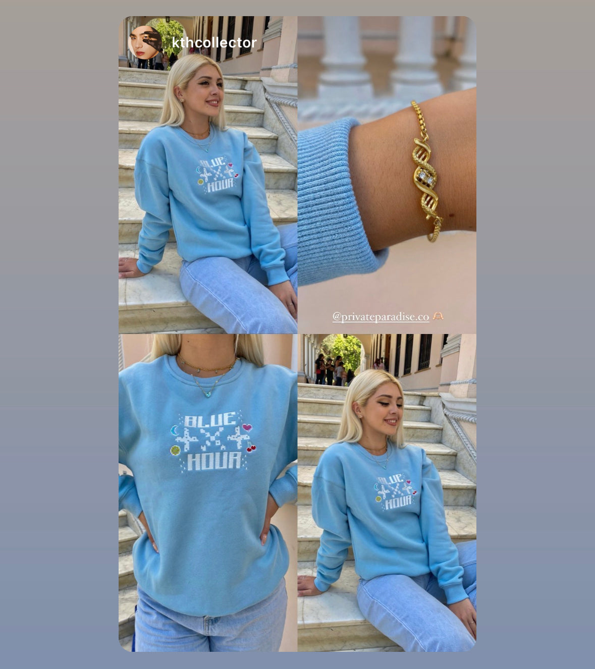 TXT Blue Hour Crewneck Sweater – Private Paradise Co.