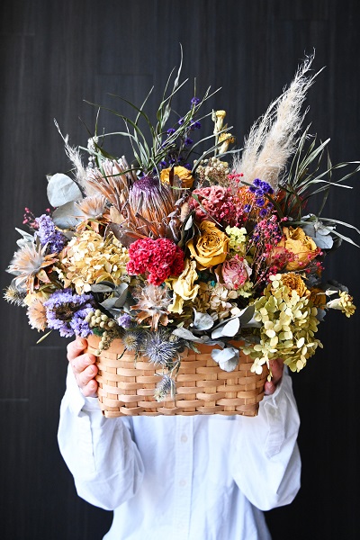 お部屋の素敵なインテリアにもお選び頂けるドライフラワー