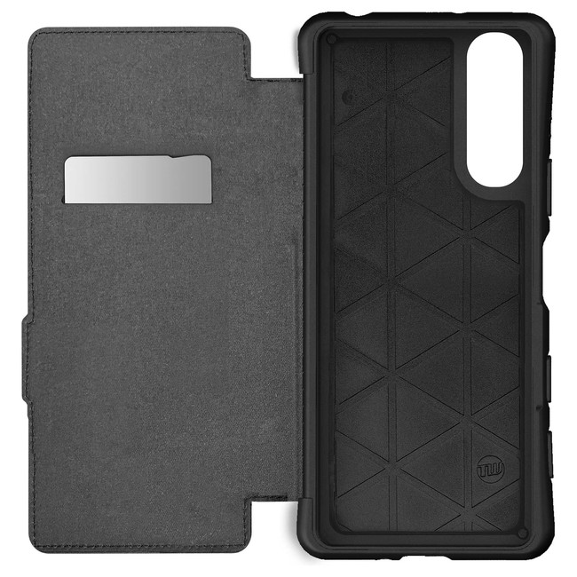 Xperia 5 II用耐衝撃ケース「TUNEWEAR ANTI-SHOCK HYBRID CARD FOLIO