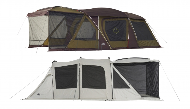 2ルームテントにロゴス独自の2大機能で超大型リビングが実現！「3