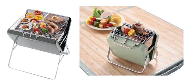 スマートに持ち運べるアタッシュケース型グリル「グリルアタッシュ」3