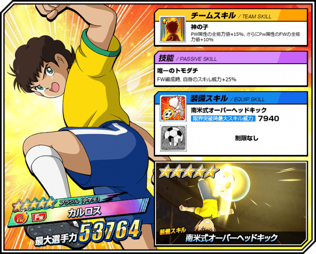 キャプテン翼ZERO ～決めろ！ミラクルシュート～』ブラジル選手