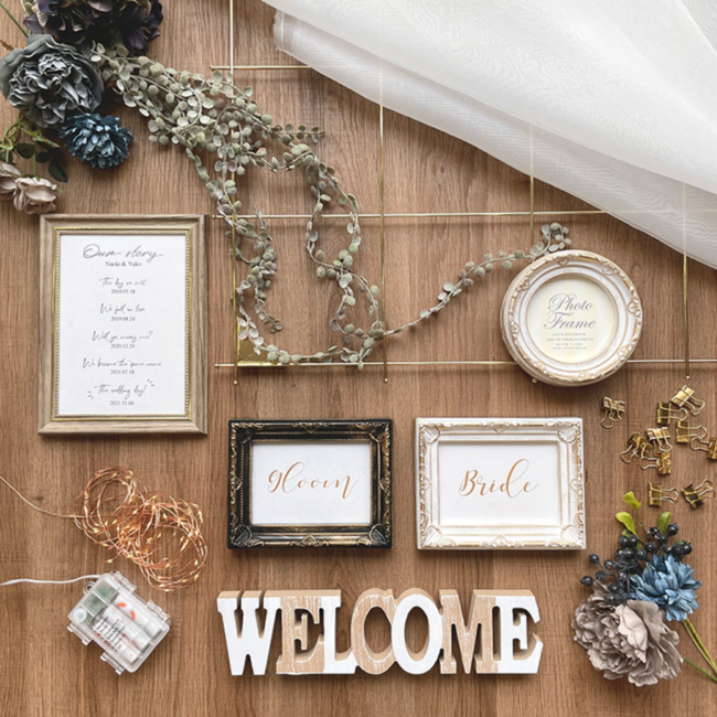 結婚式コーディネート】ウェルカムスペースを簡単・おしゃれに