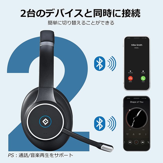 マイク付きワイヤレスヘッドセット『eMeet HS100』が新発売！最大40