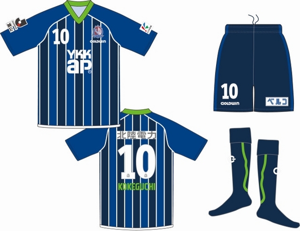 ゴールドウイン、Jリーグ2部「カターレ富山」にゲームウエアを提供