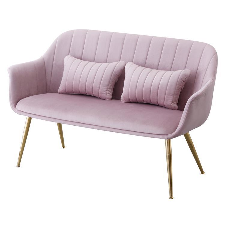 WEB限定】 ASHEL jelly ベンチ 2人掛け ソファ スモーキーピンク