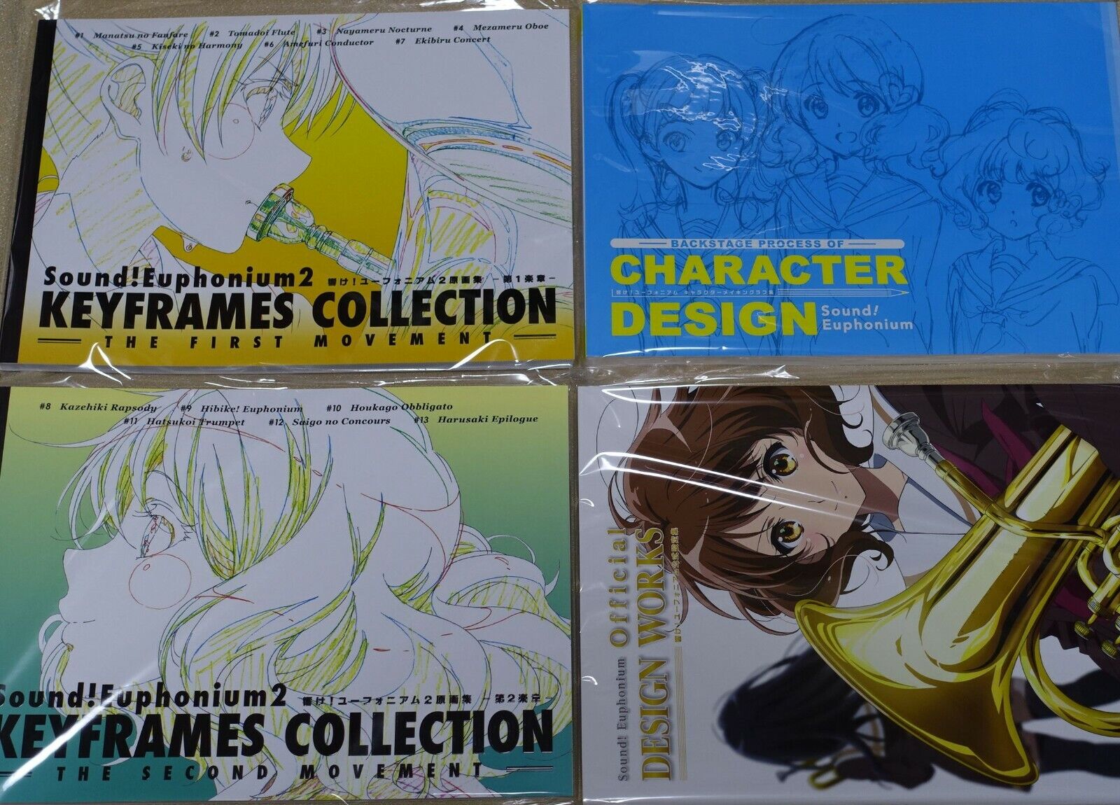 Sound! Euphonium 2 Key Frame Art Collection Set & Design Work Book