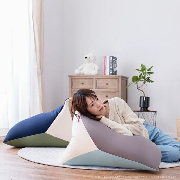 三角ビーズクッション 約50×80×50cm カラフル 可愛い マルチに使える