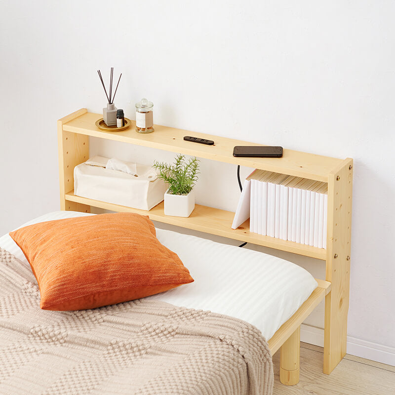 後付けヘッドボード コンセント付き [幅96][シングル専用