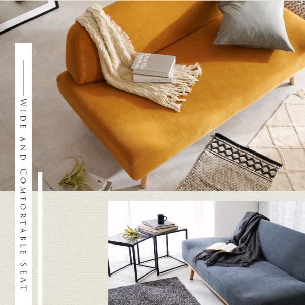 ソファ 2人掛け [幅135] アームレス 脚取り外し可能 北欧風 Rest