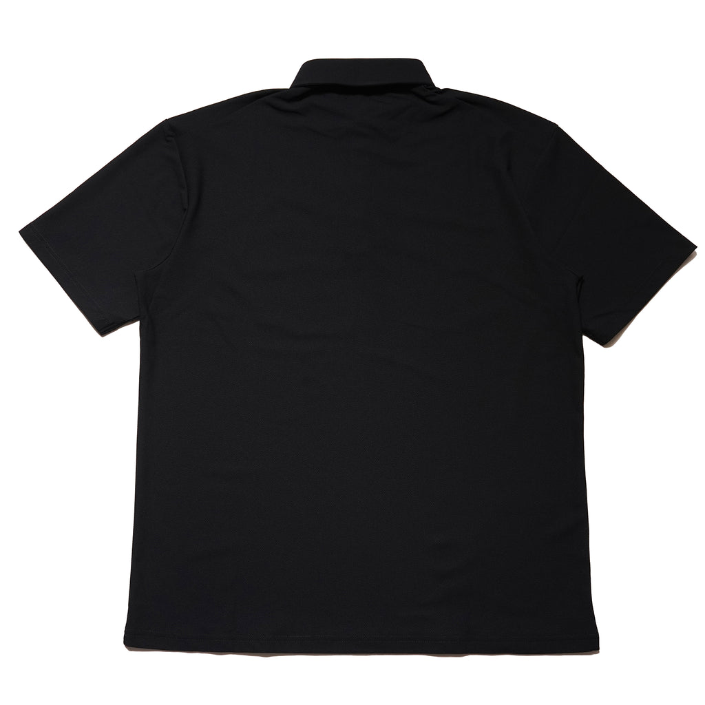 QG Logo Tech Golf Shirts Black – Quiet Golf（クワイエット ゴルフ