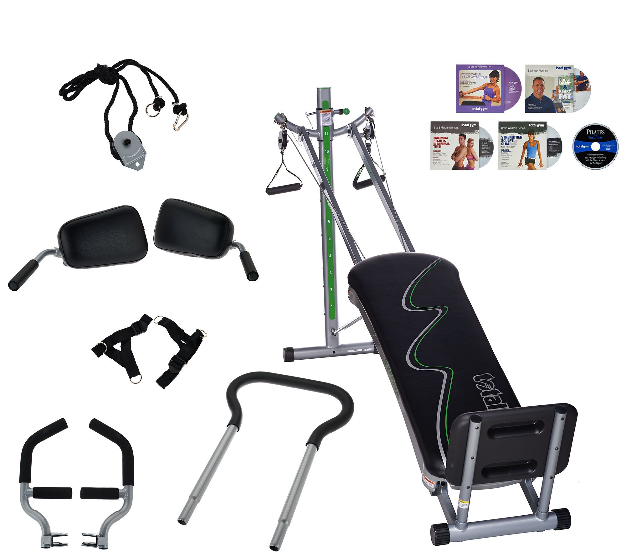 Total Gym 20th Anniversary Supreme with 7 Attachments and 5 DVDs