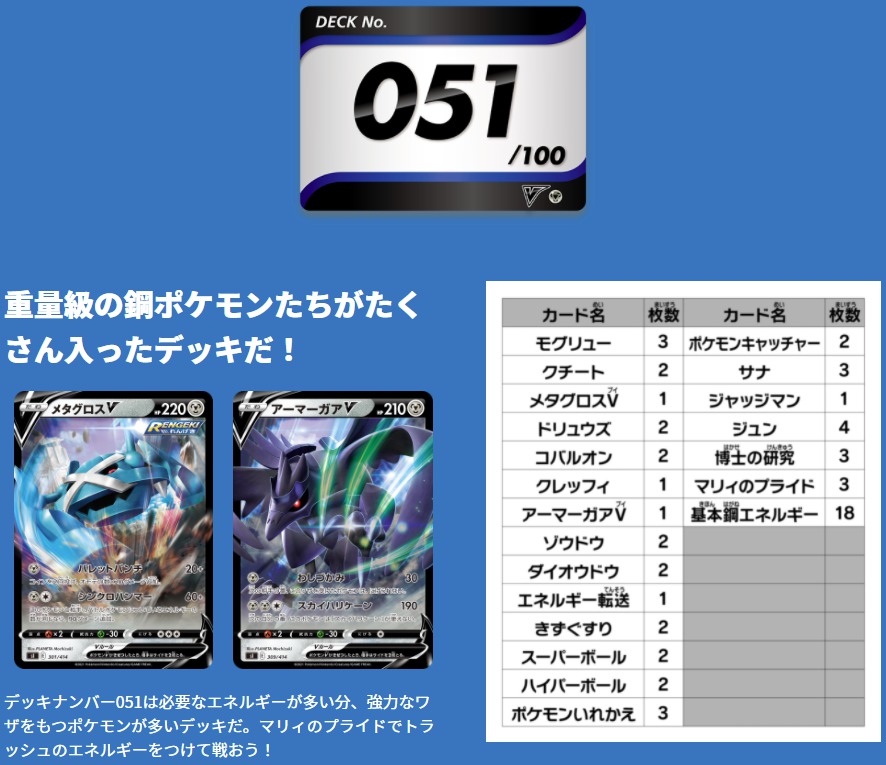 スタートデッキ100／No.51のポケモンとおすすめの遊び方を詳しく紹介！