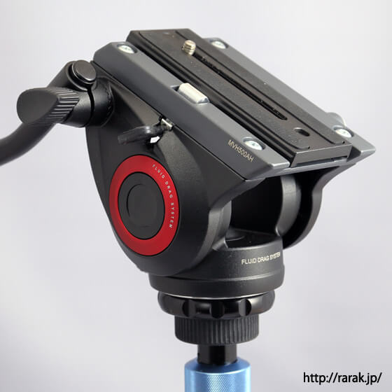 マンフロットMVH500AHのカウンターバランス。一眼カメラ用ビデオ雲台の