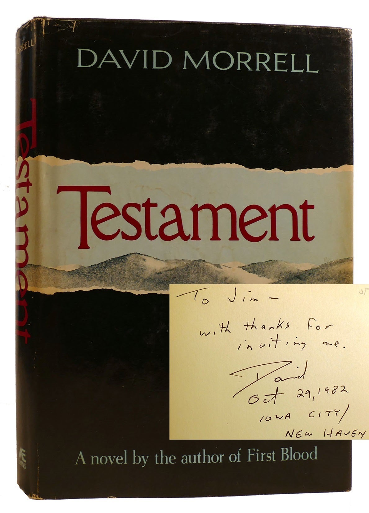 TESTAMENT SIGNED | David Morrell | First Edition; First Printing