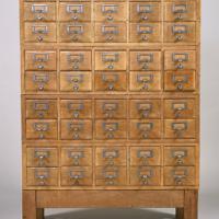 床上型木製カードケース - 歴史的図書館用品