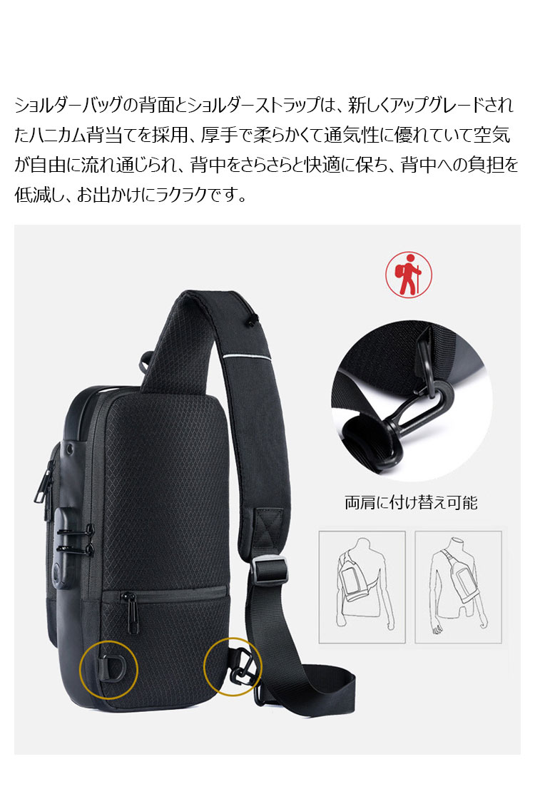 Whatna ボディバッグ メンズ 3way 斜め掛け 手提げ バッグ ワン