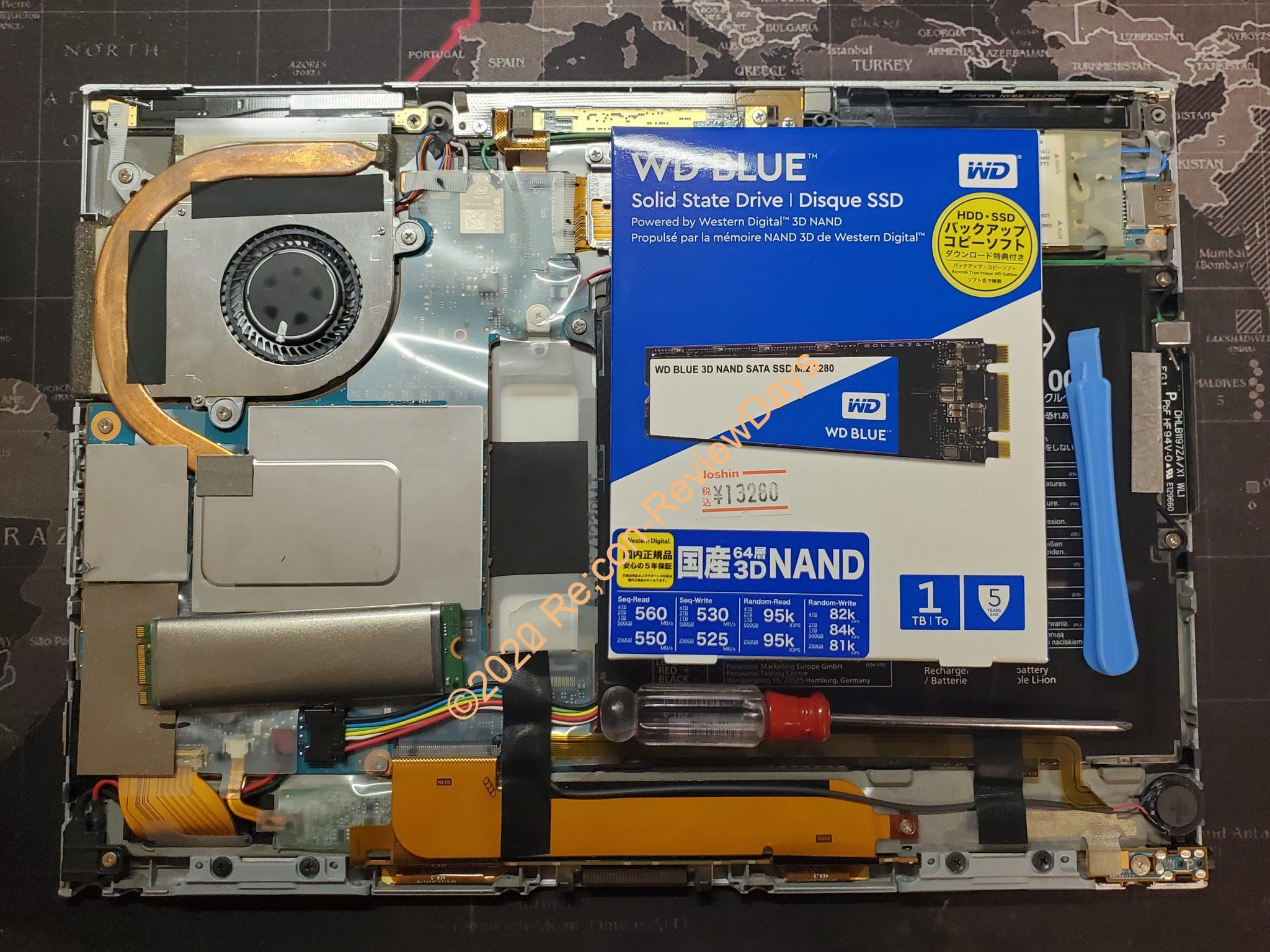 Panasonic Let's note XZ6のM.2 2280 SSD(SATA3/NGFF)を交換する方法を