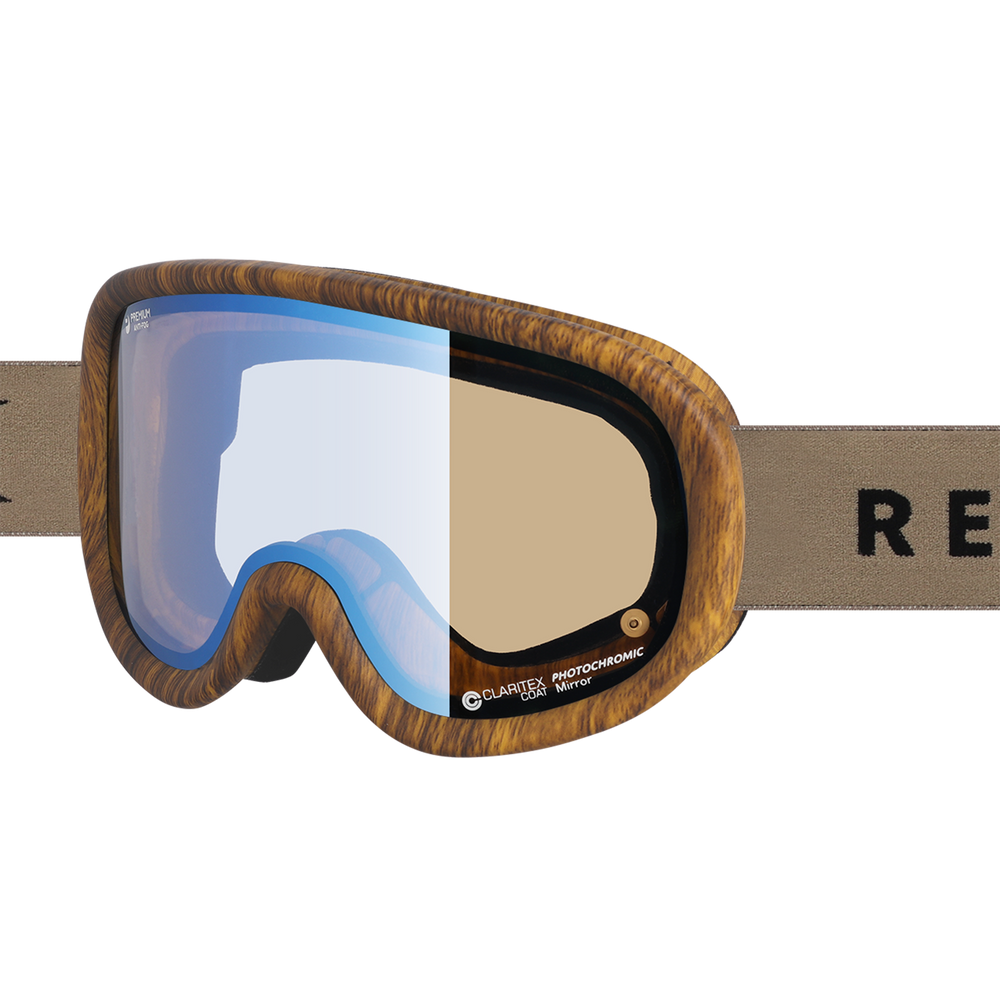 スノーボードゴーグル | SUPER LIGHT FRAME Matte 山吹 Wood – REVOLT