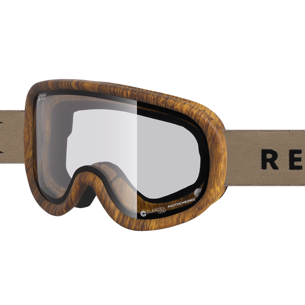 スノーボードゴーグル | SUPER LIGHT FRAME Matte 山吹 Wood – REVOLT