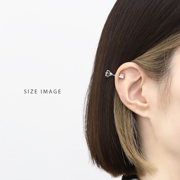 王冠鍵立体アンテナヘリックスピアス｜ボディピアス凛【公式】