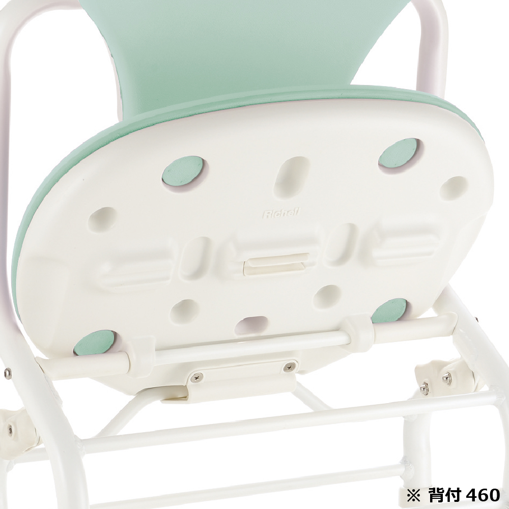 やわらかシャワーチェア クレオ折りたたみ(防カビプラス) 肘掛付460