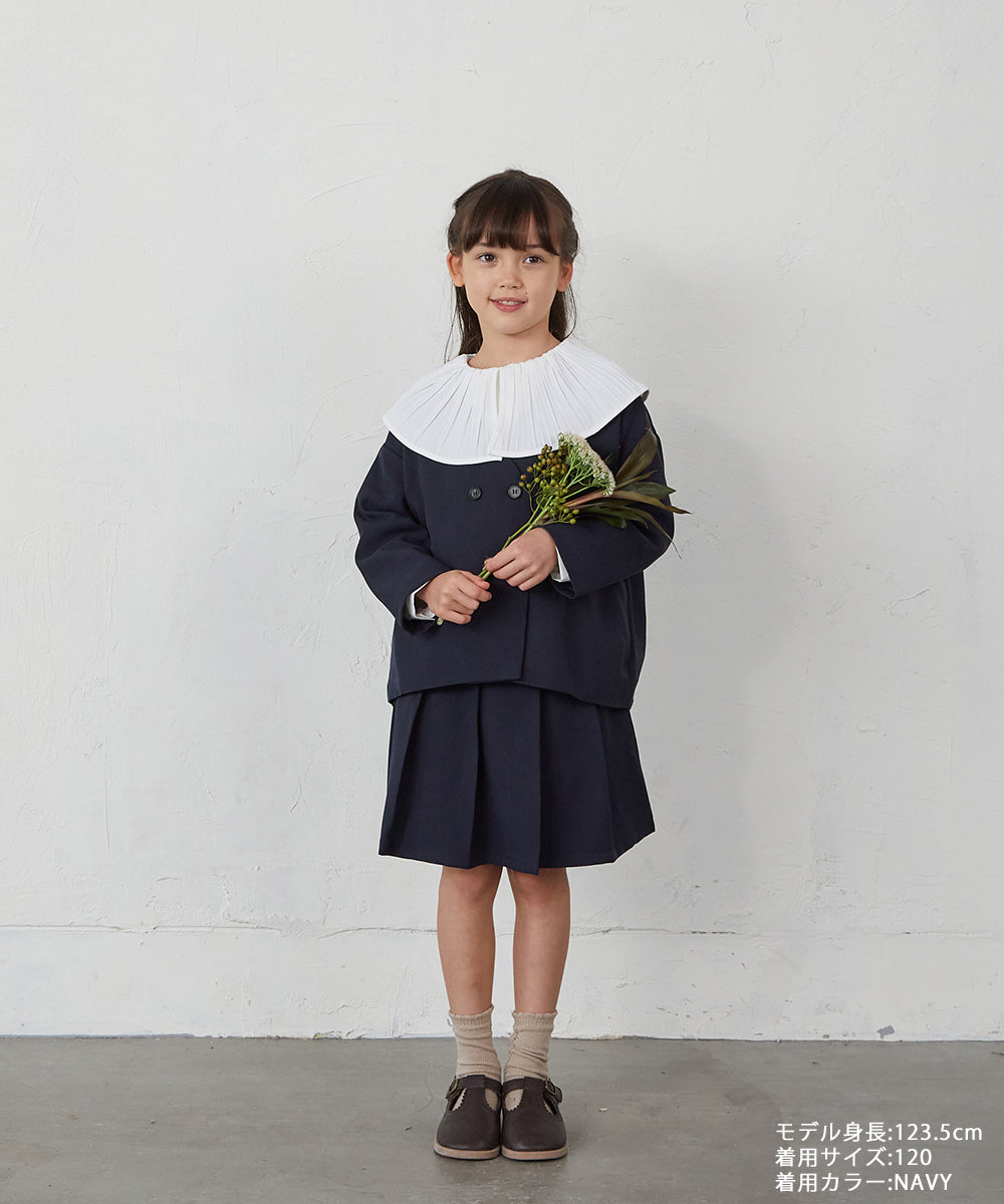 PGG セットアップ ネイビー ジャケット（サイズ0）/スカート（サイズ1