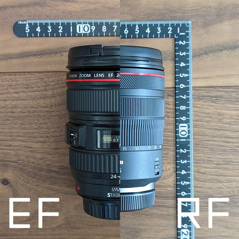 レビュー】RF24-105mm F4L IS USM～EF24-105mm F4L IS USMとの比較