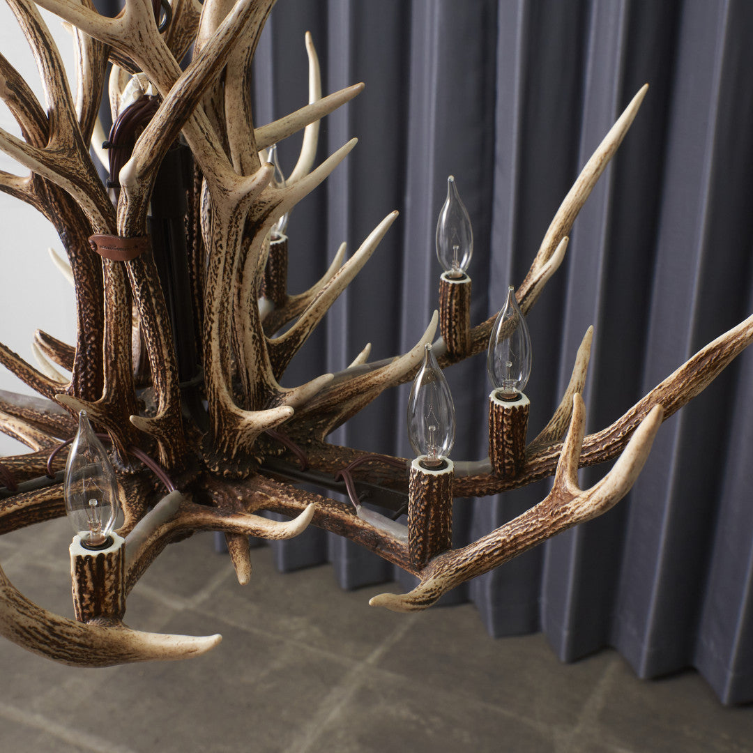 鹿角シャンデリア 9灯式｜ディアホーンスミス DEER HORN SMITH'S