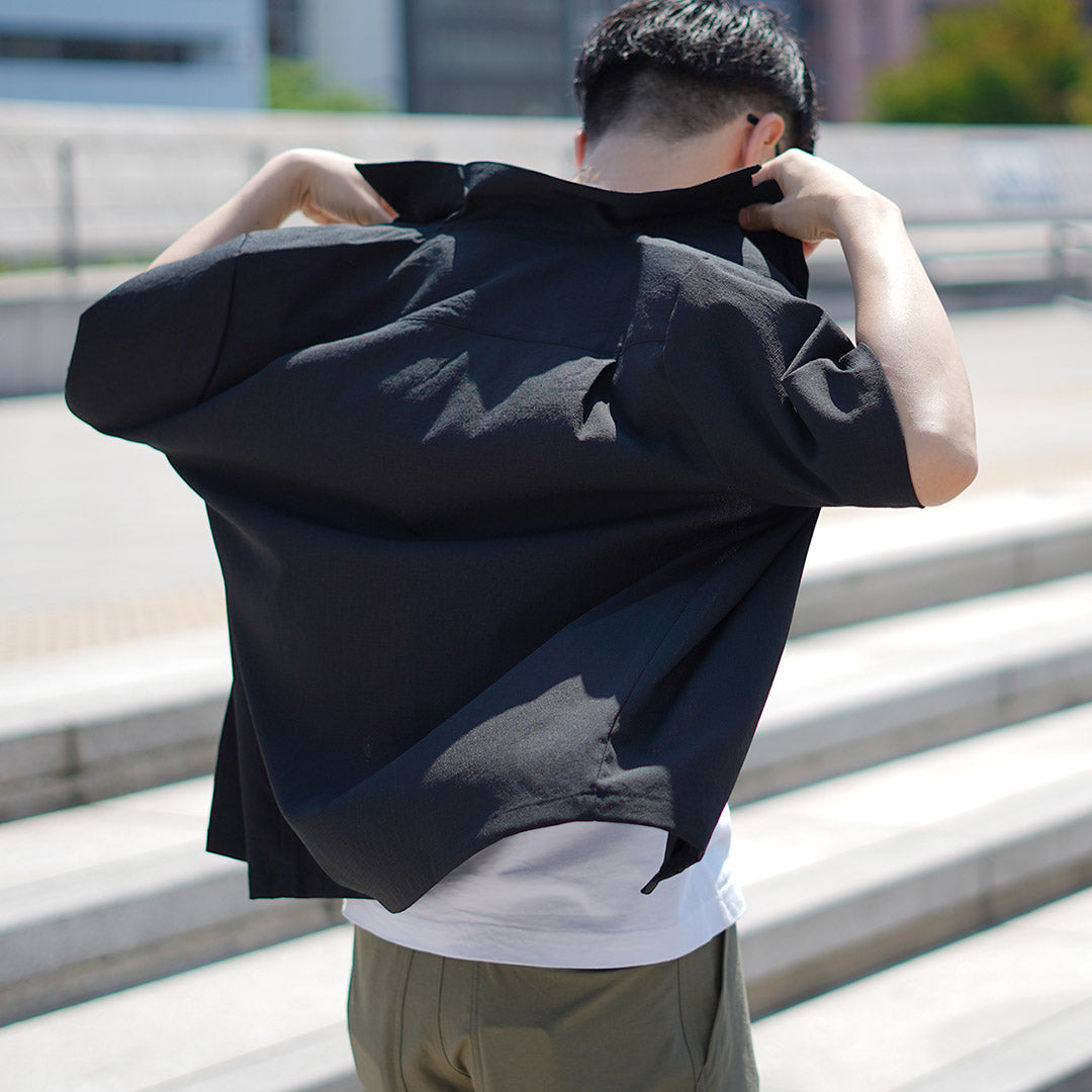 RAG（ラグ） ドットエアー オープンカラーシャツ / メンズ 開襟 半袖