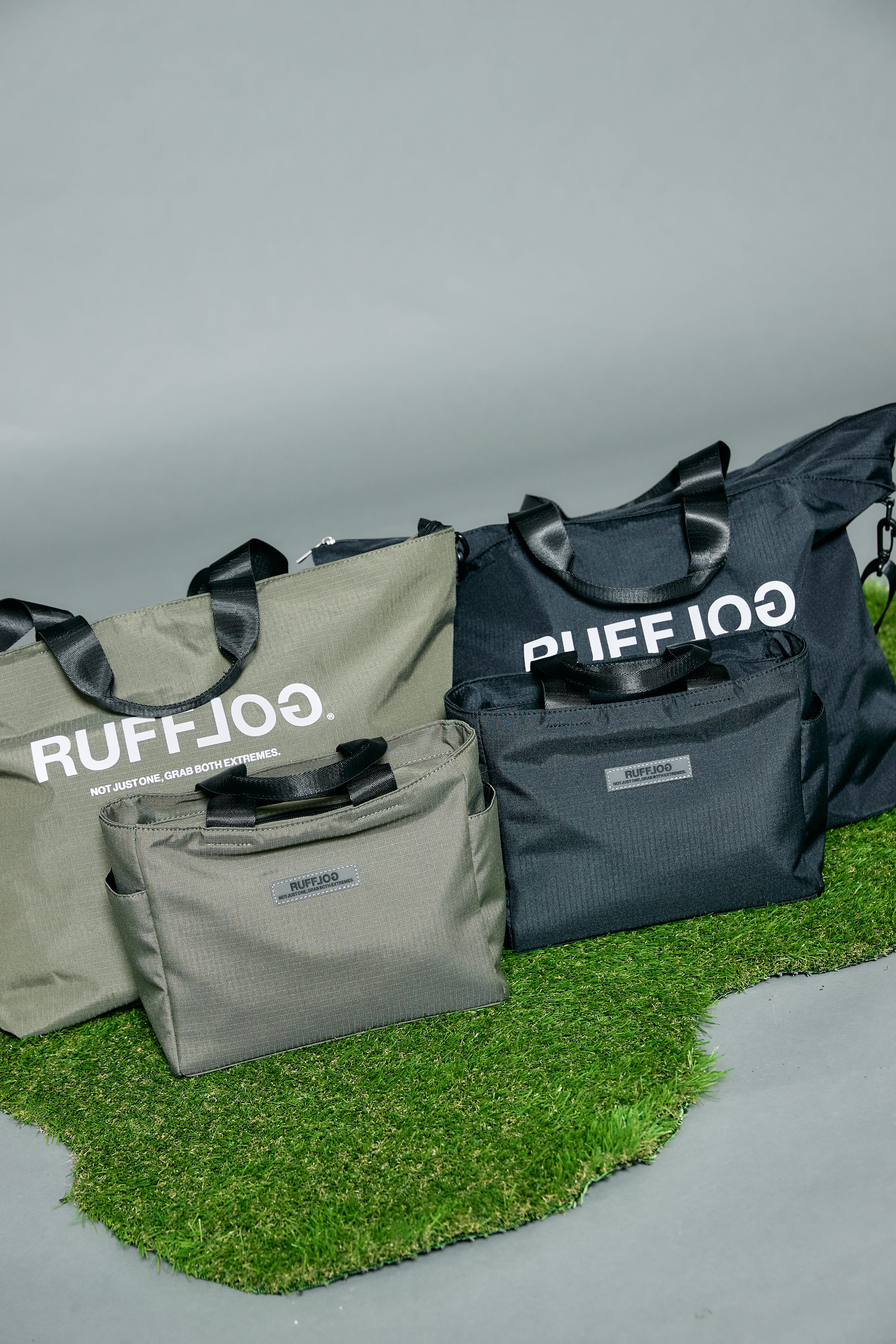 RUFFLOG ZIPPER TOTE BAG