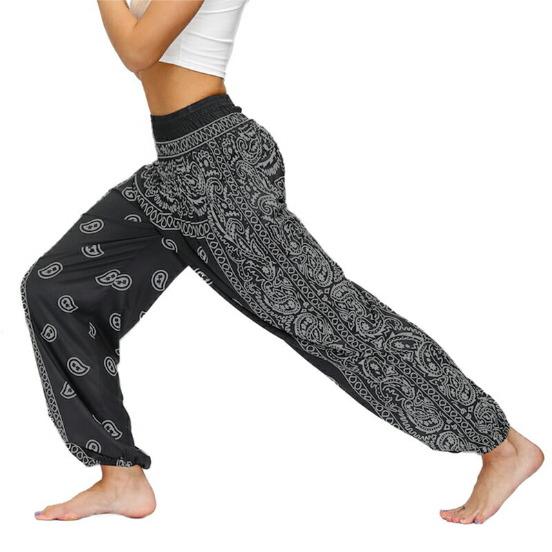 ヨガウェア ヨガパンツ （ペイズリー柄、バンダナ柄 ）