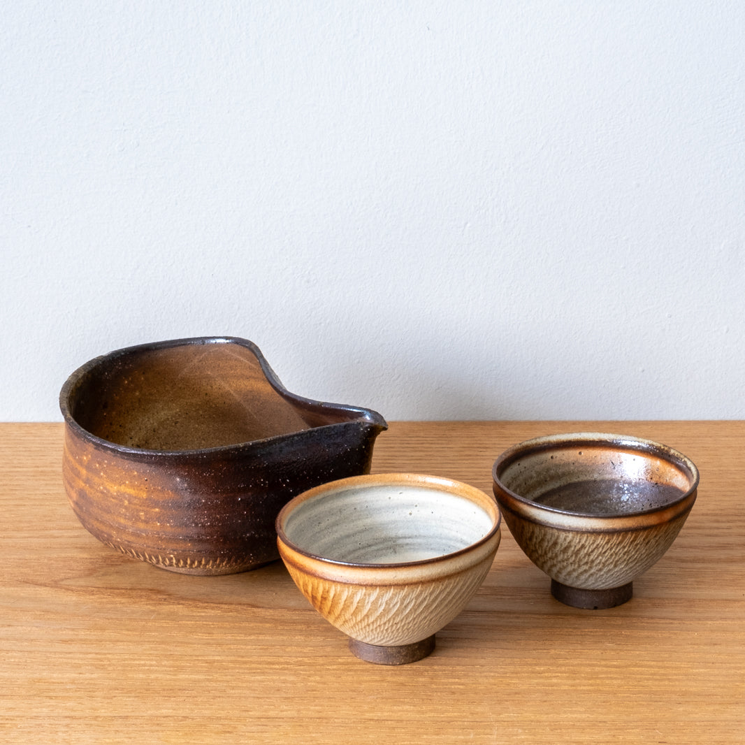 Wood-fired, Rustic Japanese Sake Jug – Sansho