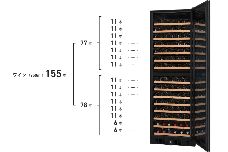 SV155 | PRO CLASS | 製品一覧 | ワインセラー・日本酒セラーのさくら