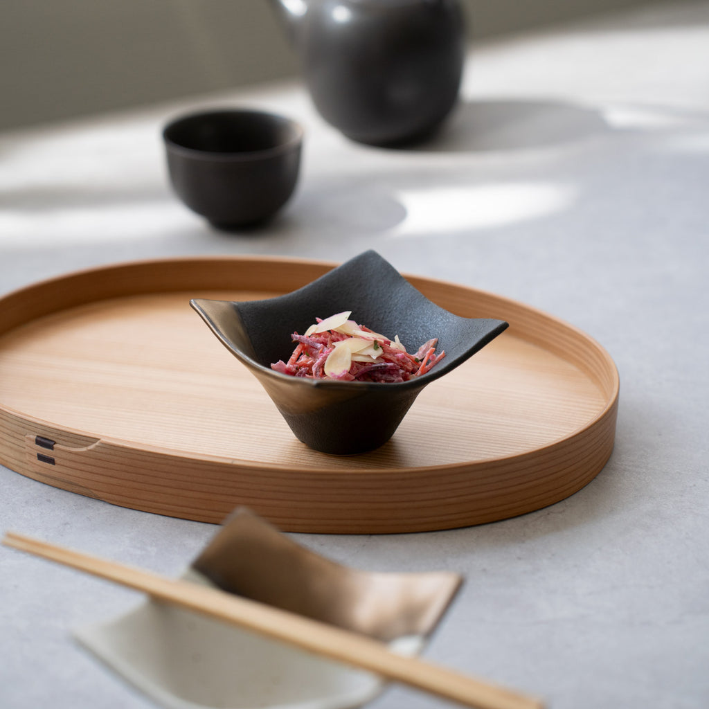 奏（sou） 角小鉢11cm（ゴールド/ブラック） – 鉢・ボール – 一流