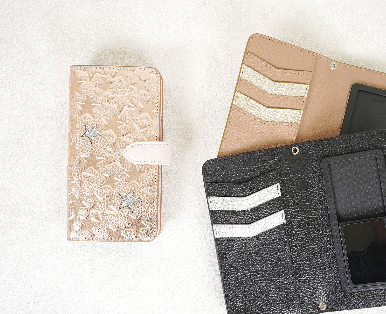 クリスタル付スター多機種対応 スマホケース 1987