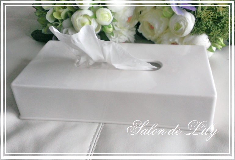 □白磁□OUTLET品 長方形ティッシュボックス Ver.2（留め 無し