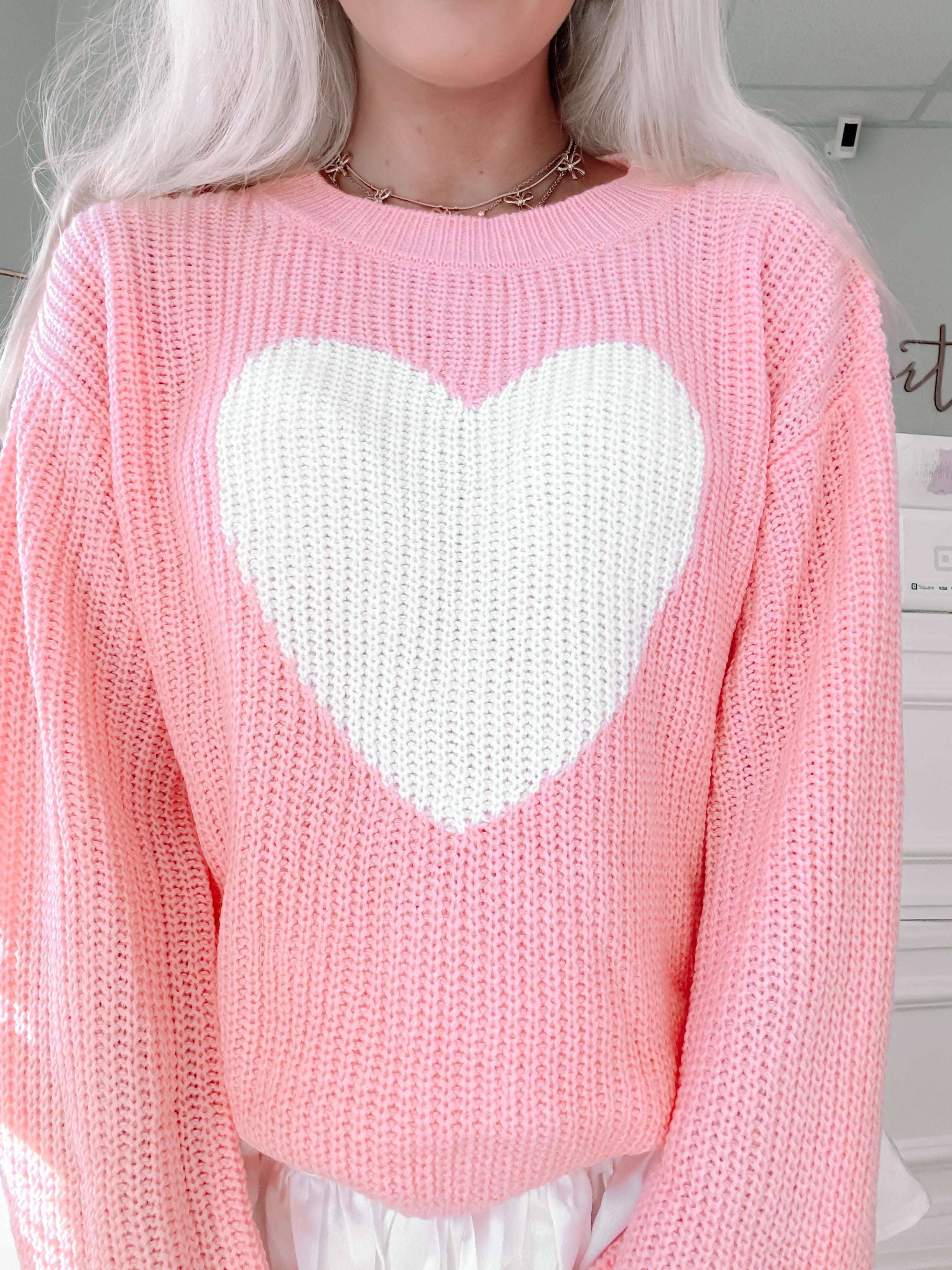 Love in Loops Pink Heart Sweater | Sassy Shortcake