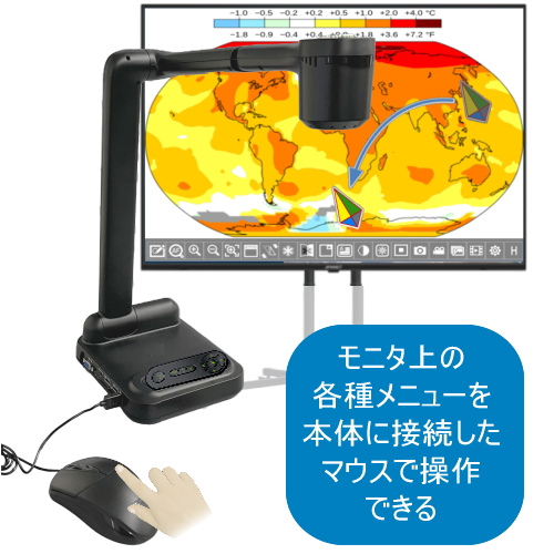 4K書画カメラ HJ-DSC-4K（HDMI出力・USB・VGA出力） | 書画カメラ/教材