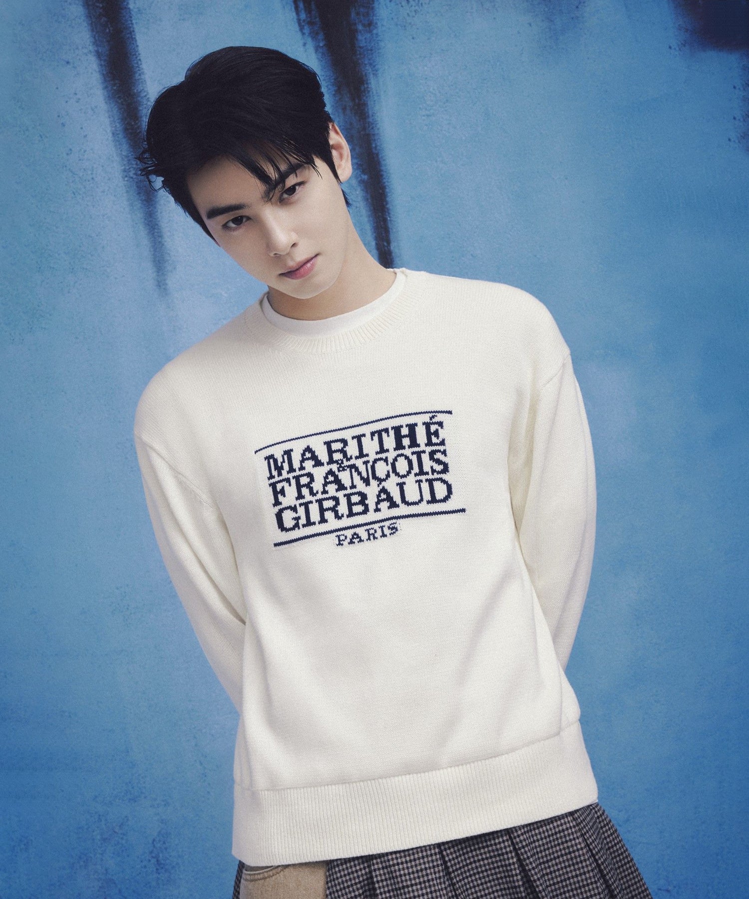 Worn By Cha Eunwoo] Marithé Et François Girbaud Classic Logo Knit