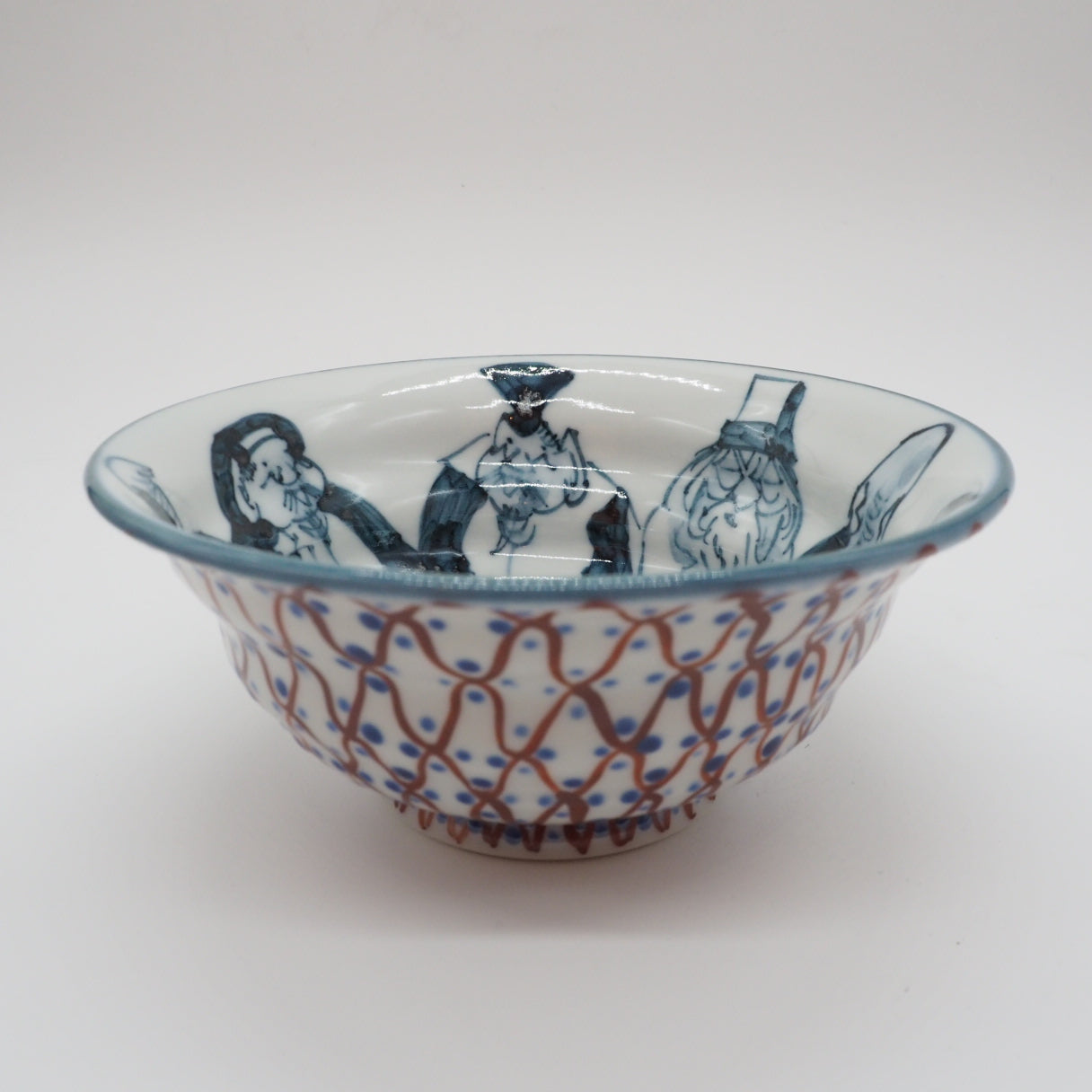 京焼・清水焼 村田幸之介(六齋窯) 七福神あみ茶漬(ご飯茶碗) – SEIKADO