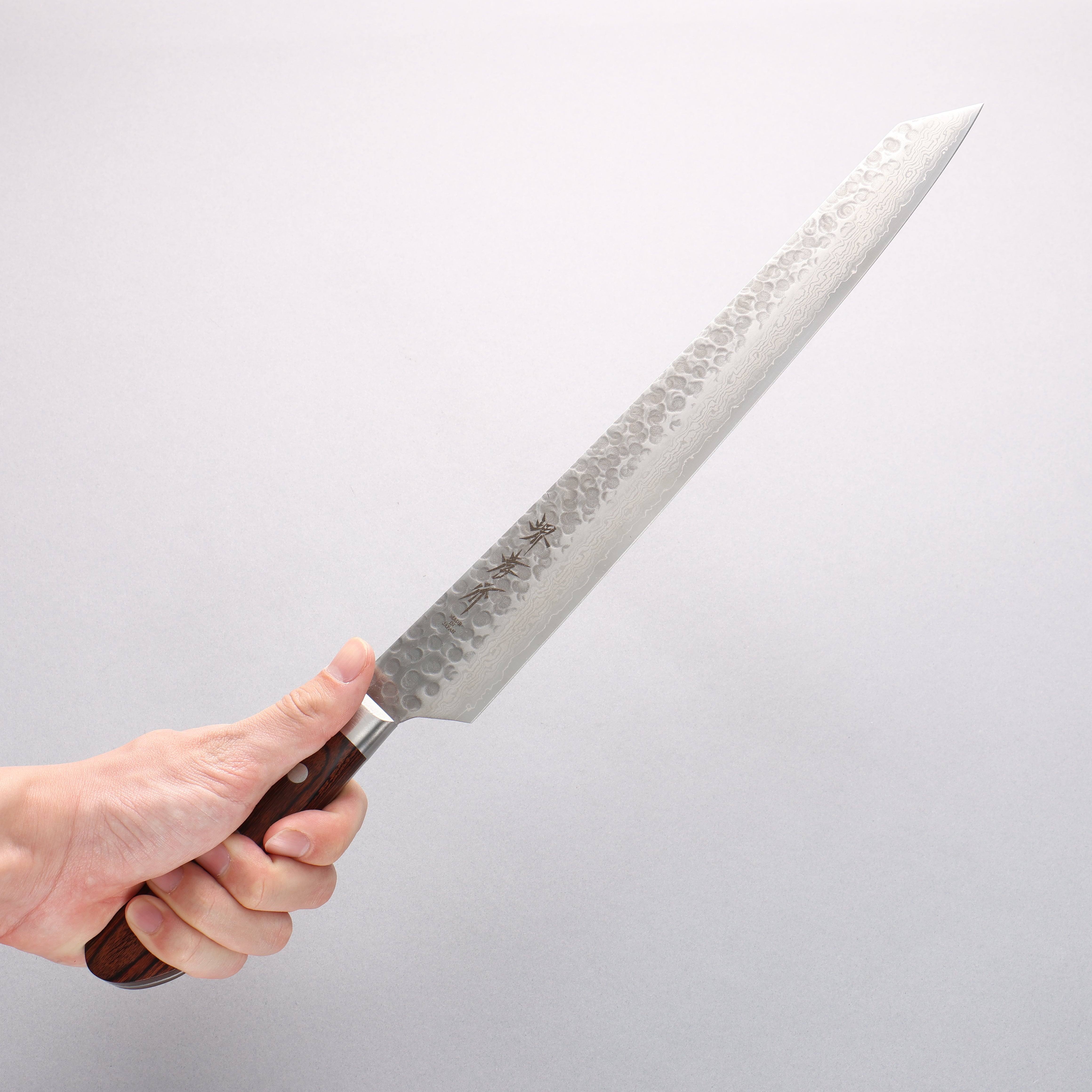 堺 孝行 V金10号 17層ダマスカス 切付柳刃包丁 300mm – 清助刃物 Japan